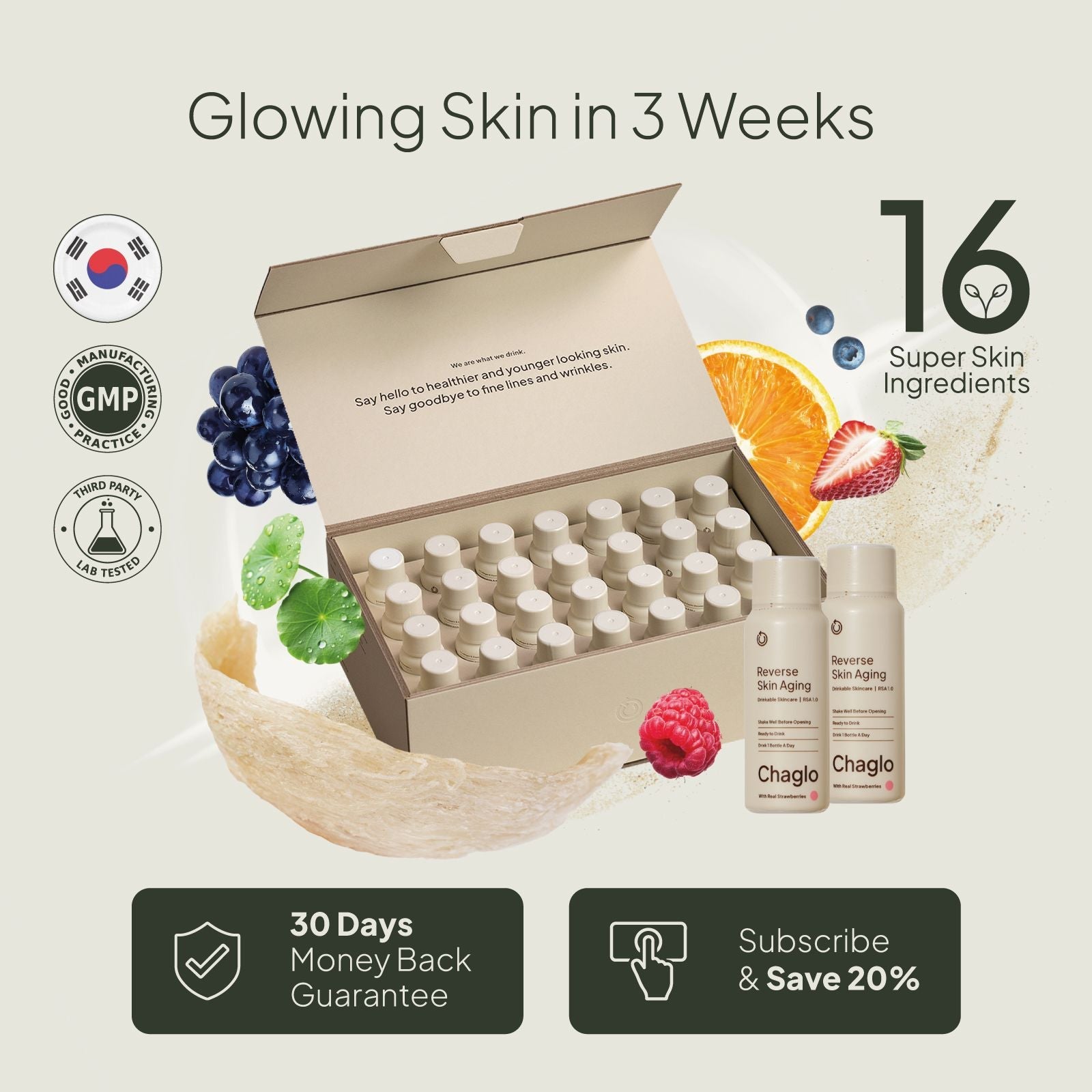 Reverse Skin Aging™: Next Gen Collagen + Antioxidants - Chaglo